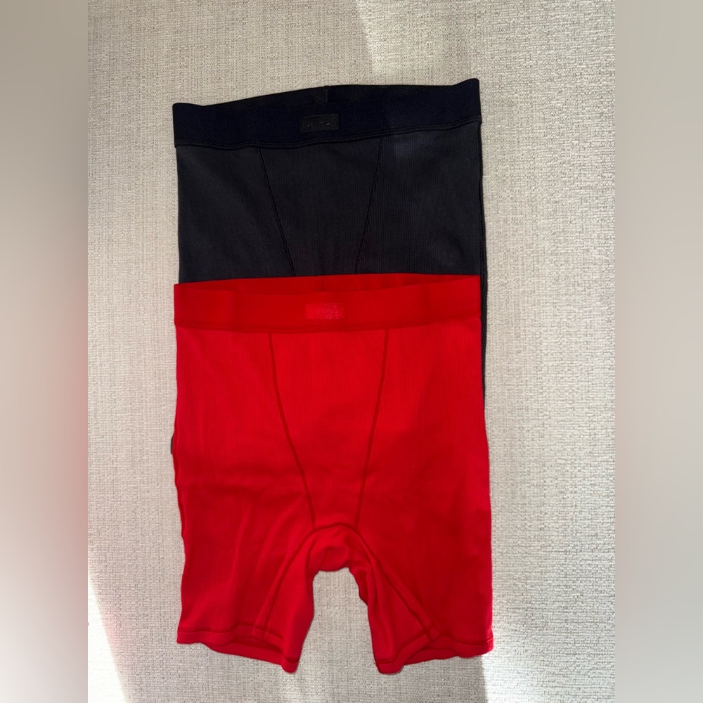 SKIMS Cotton Rib Boxer Set of 2